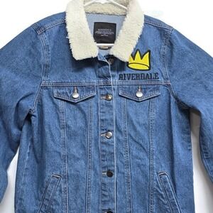 Riverdale Jughead Jones Womens Sherpa Denim Jacket Jughead Jones wus here Medium